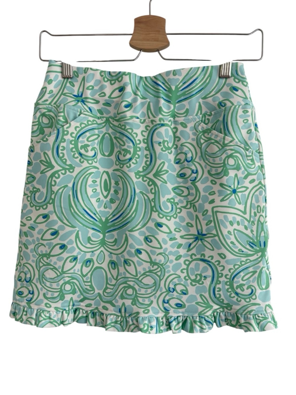 Jean-Pierre Klifa Ruffle Skort XS Tennis Pickleball Golf Cruise Resort Floral